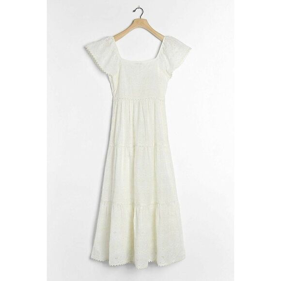 NWT ANTHROPOLOGIE OTHILIA EMBROIDERED EYELET DRESS - Picture 2 of 3
